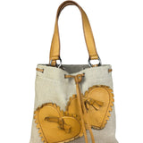 YSL Canvas Kahala Heart Tote