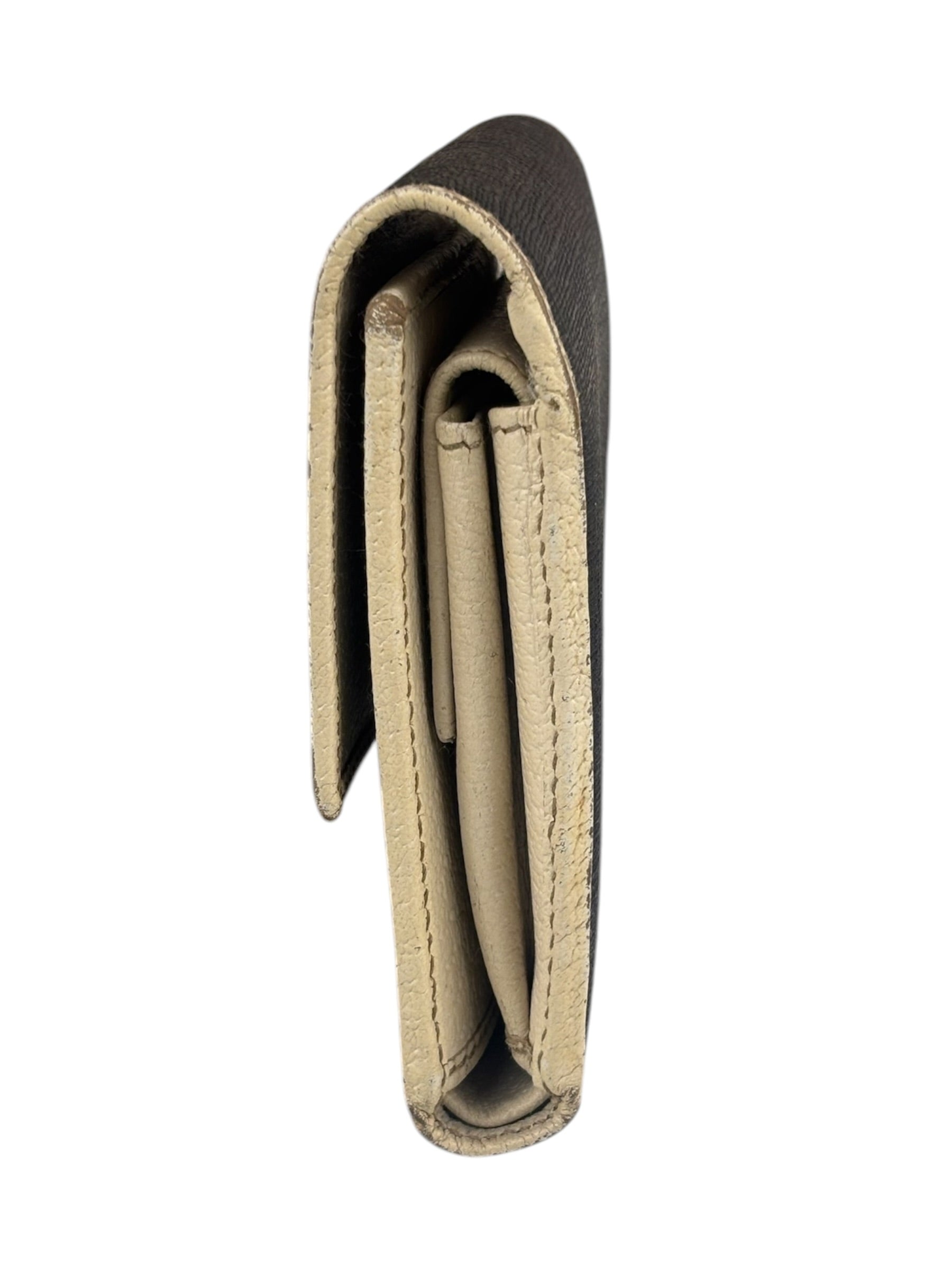 Gucci Vintage Leather Unisex Trifold Wallet
