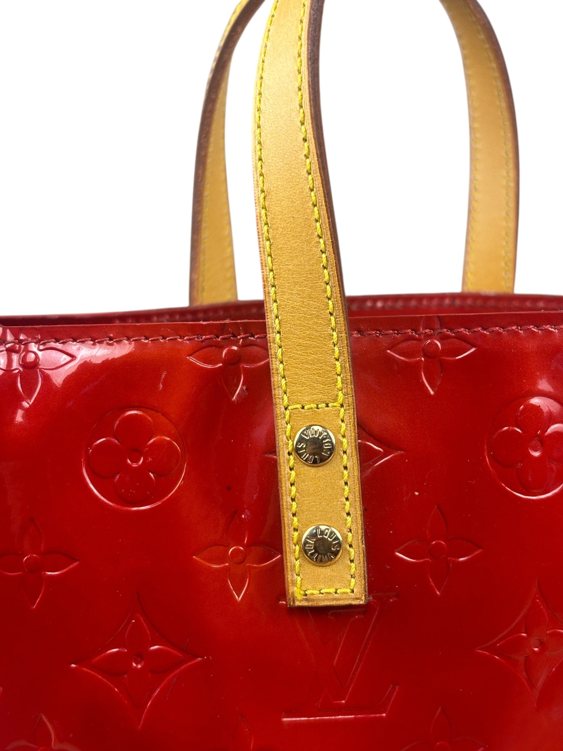 Louis Vuitton Vintage Rouge Monogram Vernis Reade Tote Bag PM