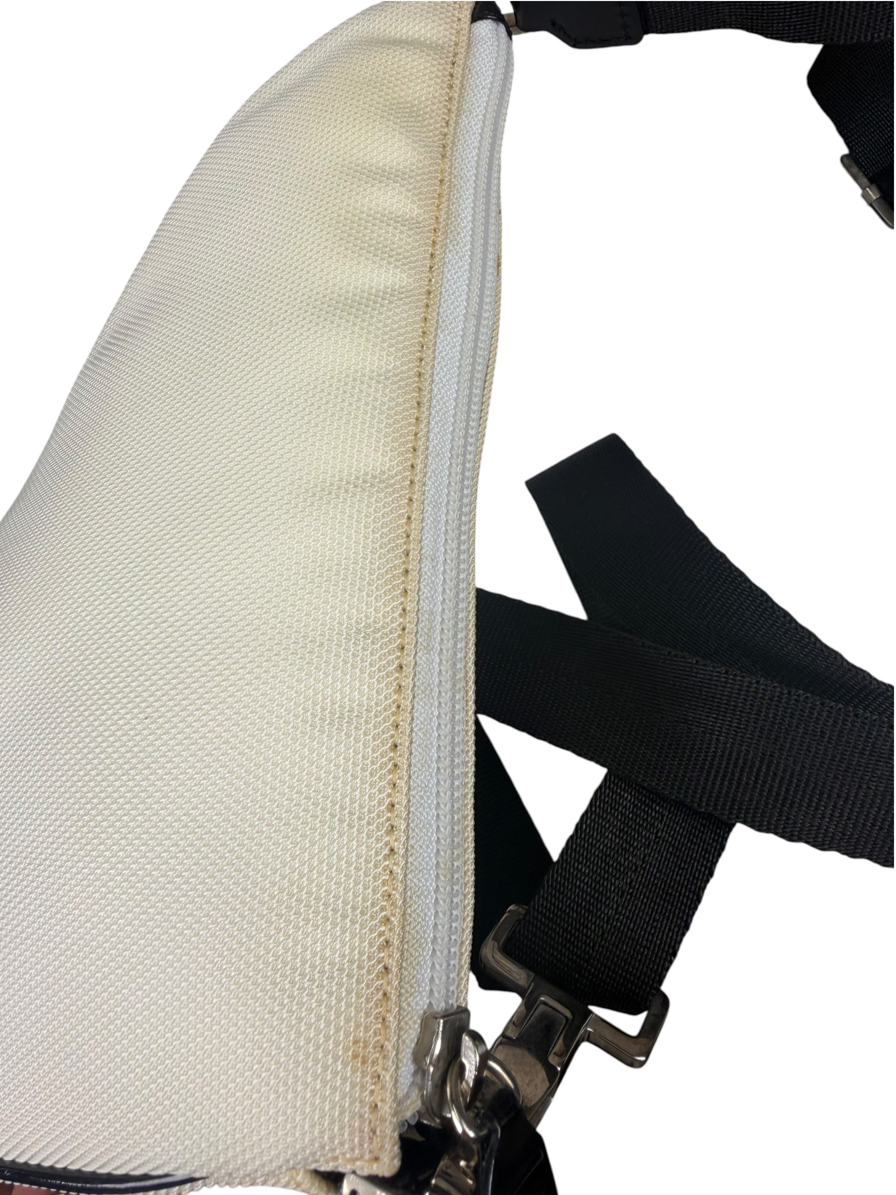 Christian Dior Cream Nylon Saddle Bag