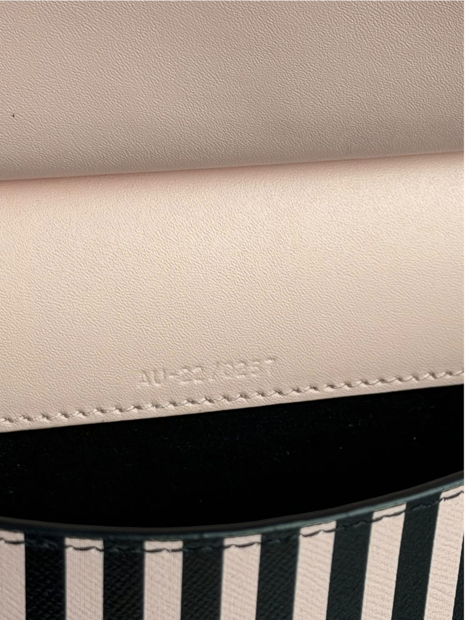 Salvatore Ferragamo Pink/Black Striped Crossbody Bag