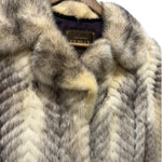 Furvan Vintage Black Intricately Trimmed Mink Fur Coat