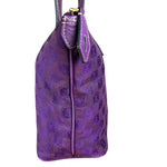 Loewe Vintage Purple Anagram Shoulder Tote