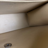 Chanel Beige Quilted Canvas Chain Flap Bag 1998