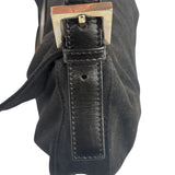Fendi Black Nylon Mamma Baguette Handbag
