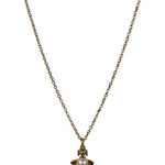 Vivienne Westwood Gold Toned Mini Bas Relief Pearl Pendant Necklace