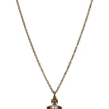 Vivienne Westwood Gold Toned Mini Bas Relief Pearl Pendant Necklace
