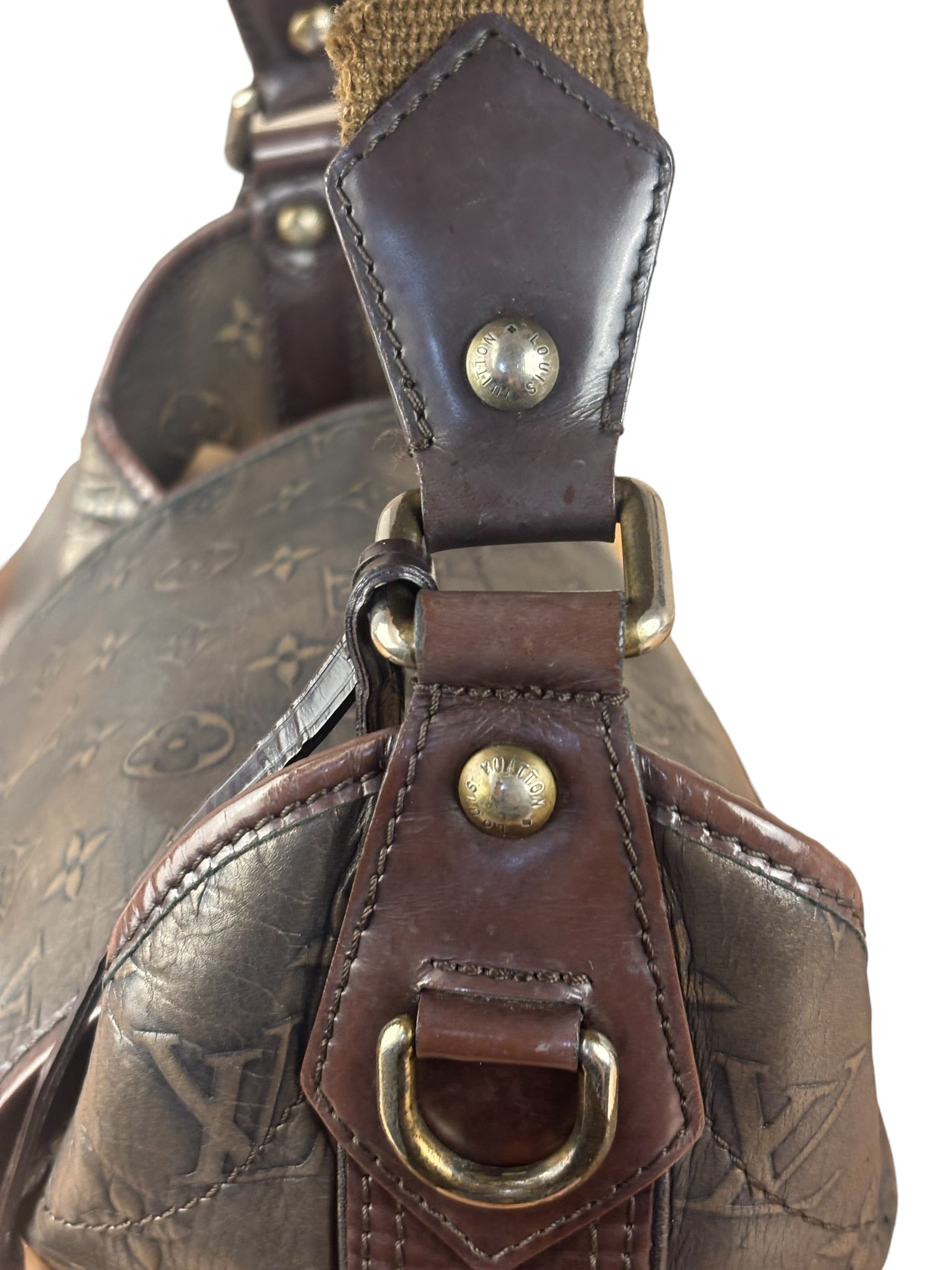 Louis Vuitton Metallic Bronze Embossed Sergeant PM Shoulder Bag