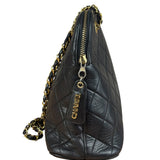 Chanel Vintage Black Leather Shoulder Bag
