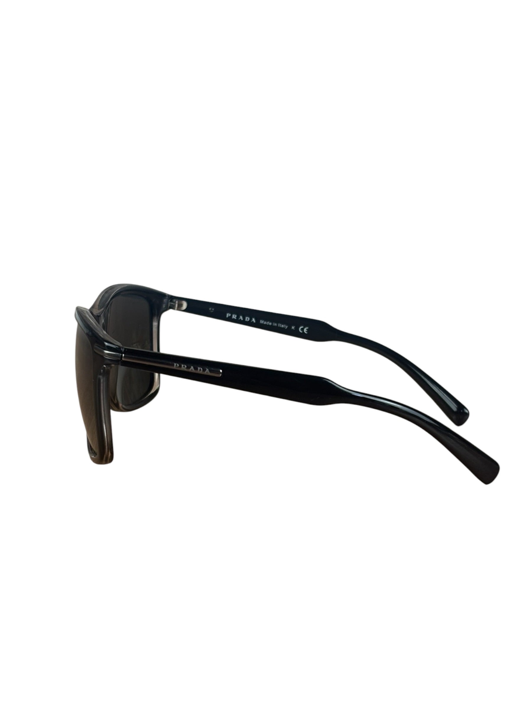 Prada Dark Gray Translucent Sleek Sunglasses