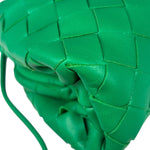 Bottega Veneta Green Leather Intercciato Small Crossbody