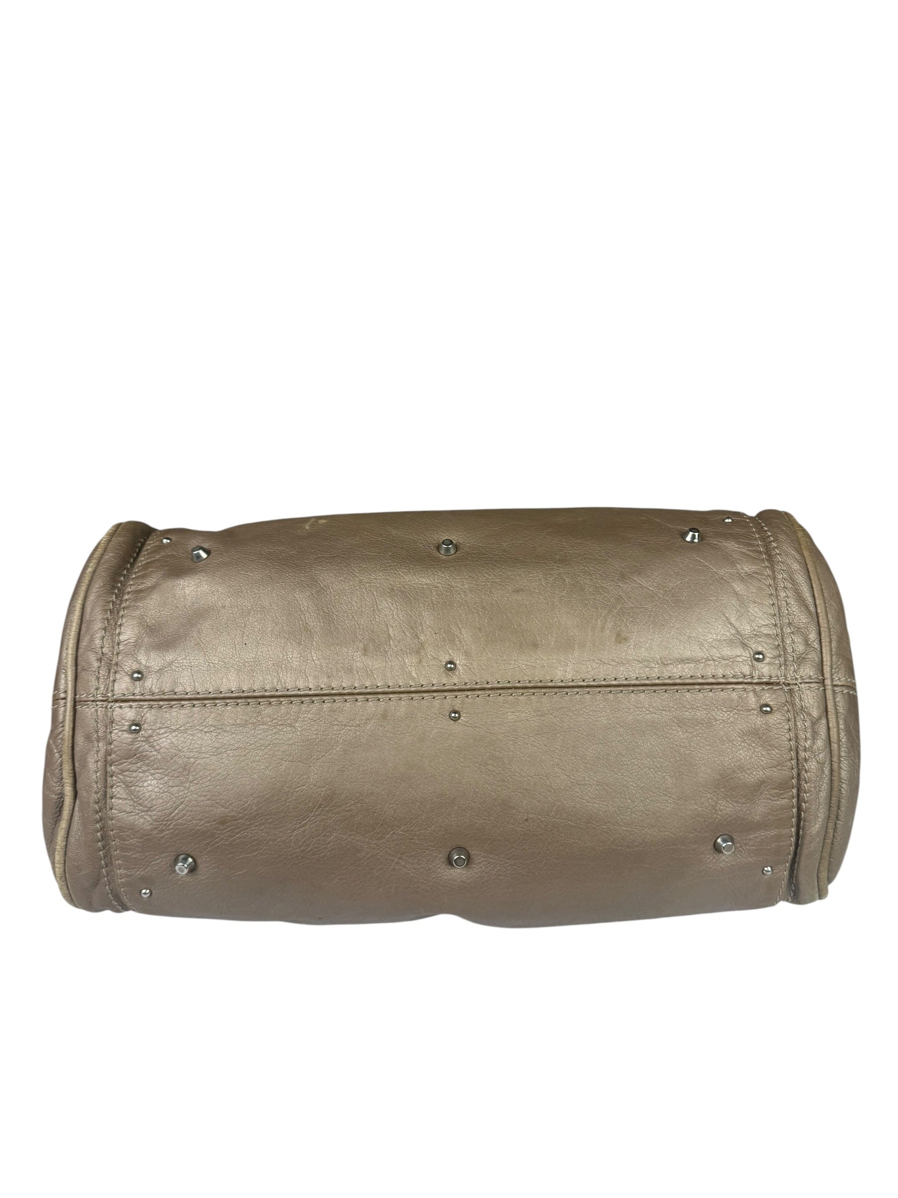 Chloe Bronze Leather Paddington Shoulder Bag