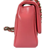 Chanel Pink Quilted Lambskin Two-Way Bag 2021
