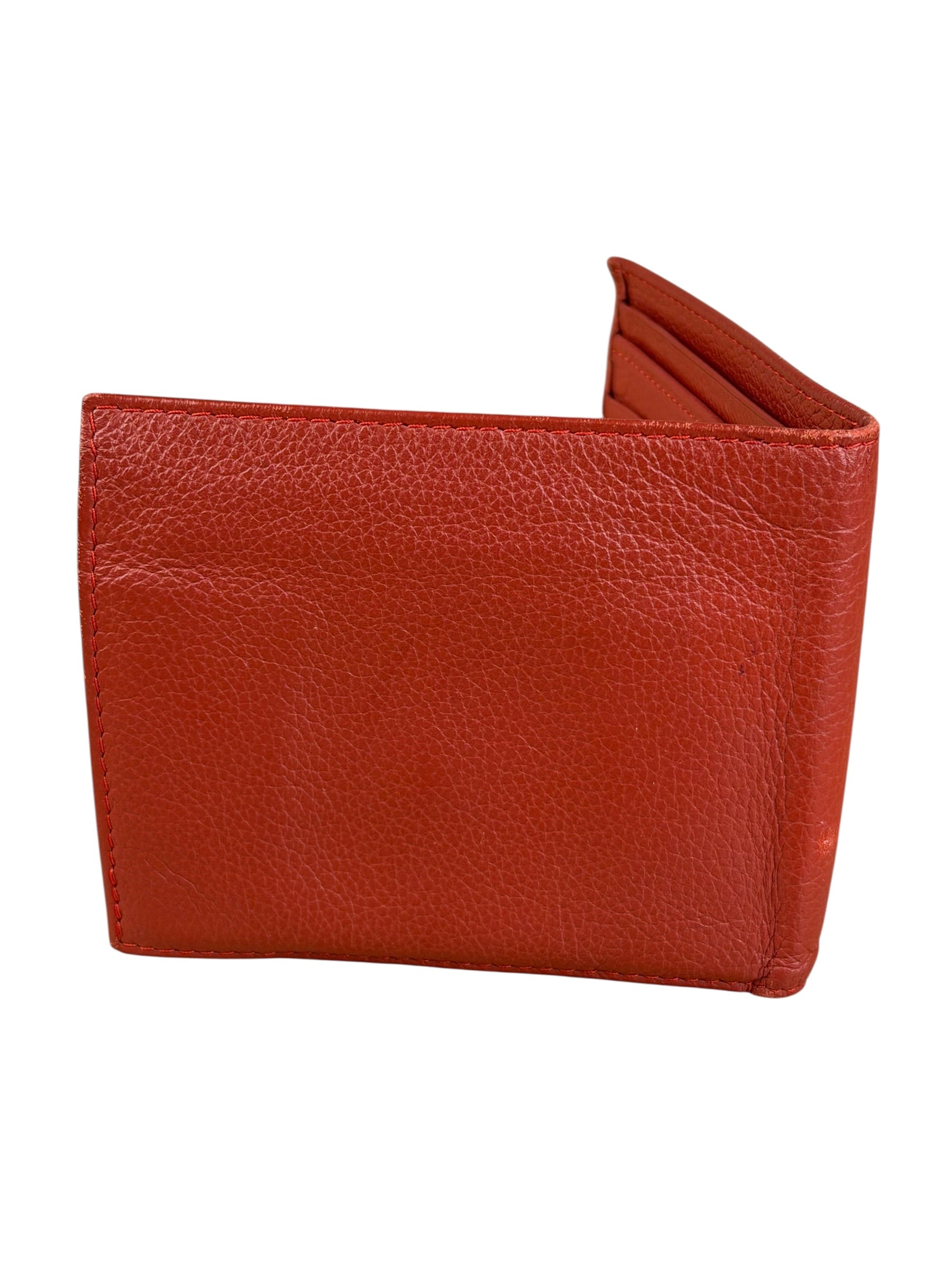 Rolex Red Leather Bifold Wallet