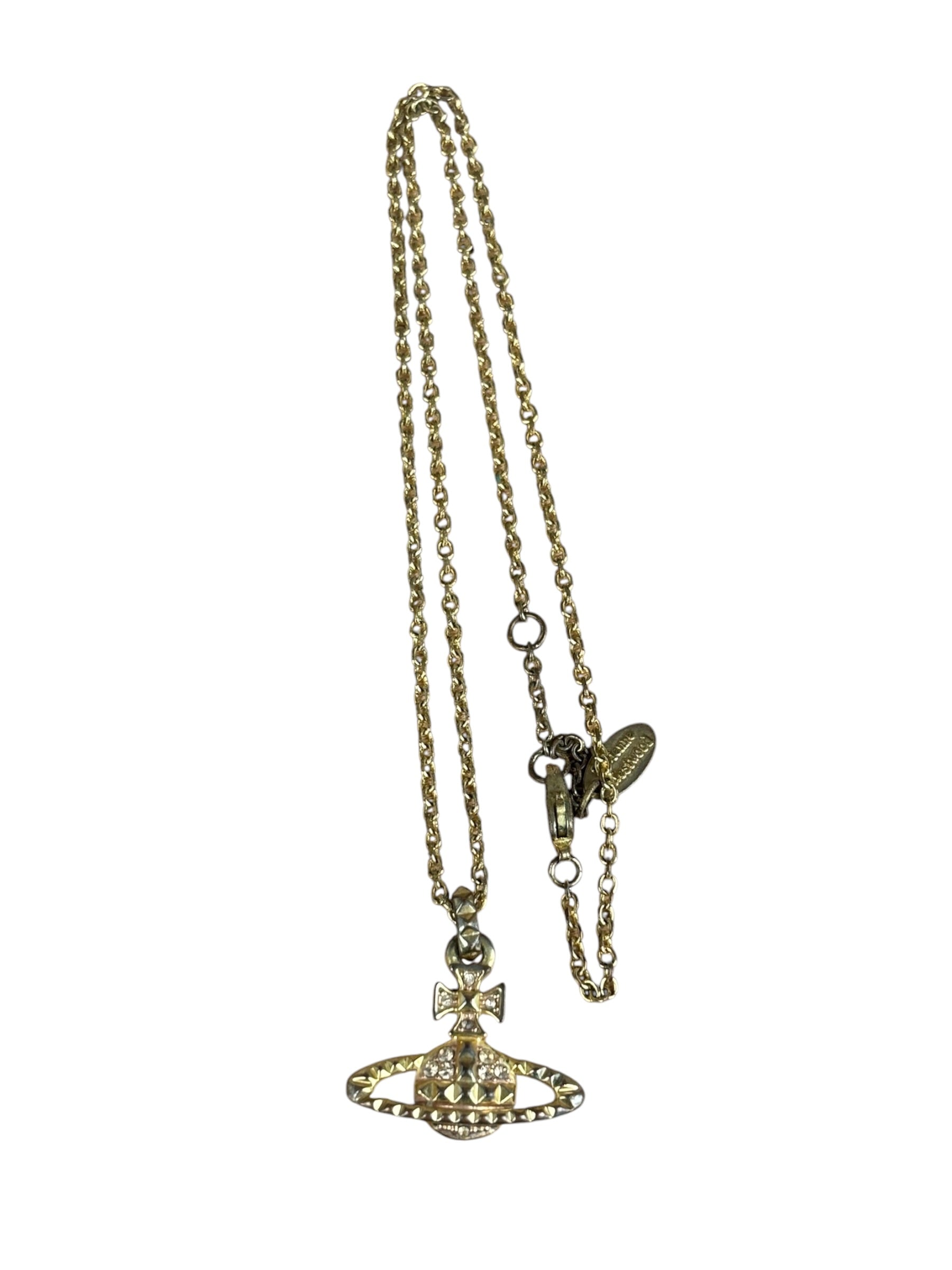 Vivienne Westwood Gold-Tone Orb Pendant Necklace