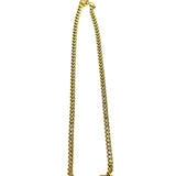 Christian Dior Rhinestone Chain Link Necklace Gold