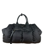 Prada Black Quilt Bomber Duffle Bag