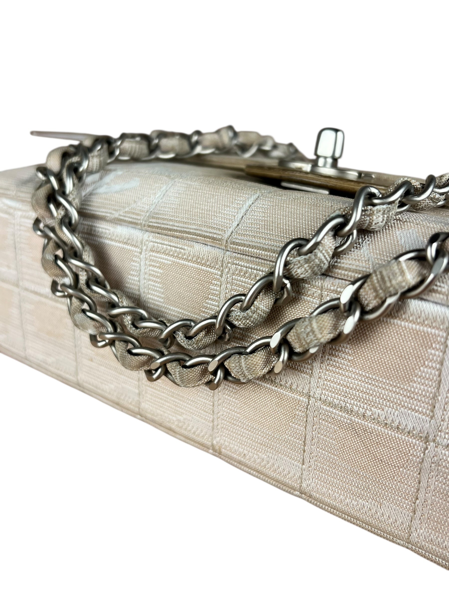 Chanel Vintage Beige Travel Line Classic Flap 2001