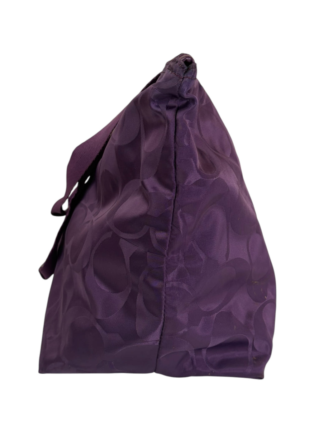 Coach Purple Nylon/Leather Trim Gateway Packable Weekender Tote