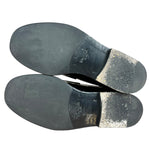 Prada Black Leather Triangle Logo Loafers