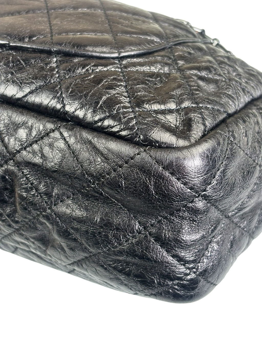 Chanel Metallic Black Quilted Calfskin Reissue Camera Case 2008