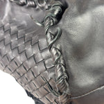 Bottega Veneta Black Intrecciato Fringe Shoulder Bag