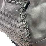 Bottega Veneta Black Intrecciato Fringe Shoulder Bag