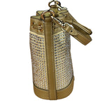 Coach Yellow Gold Mini Bucket Crystal Two-Way Bag