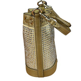Coach Yellow Gold Mini Bucket Crystal Two-Way Bag