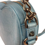 Balenciaga Blue Leather Le Cagole Mini Heart Crossbody