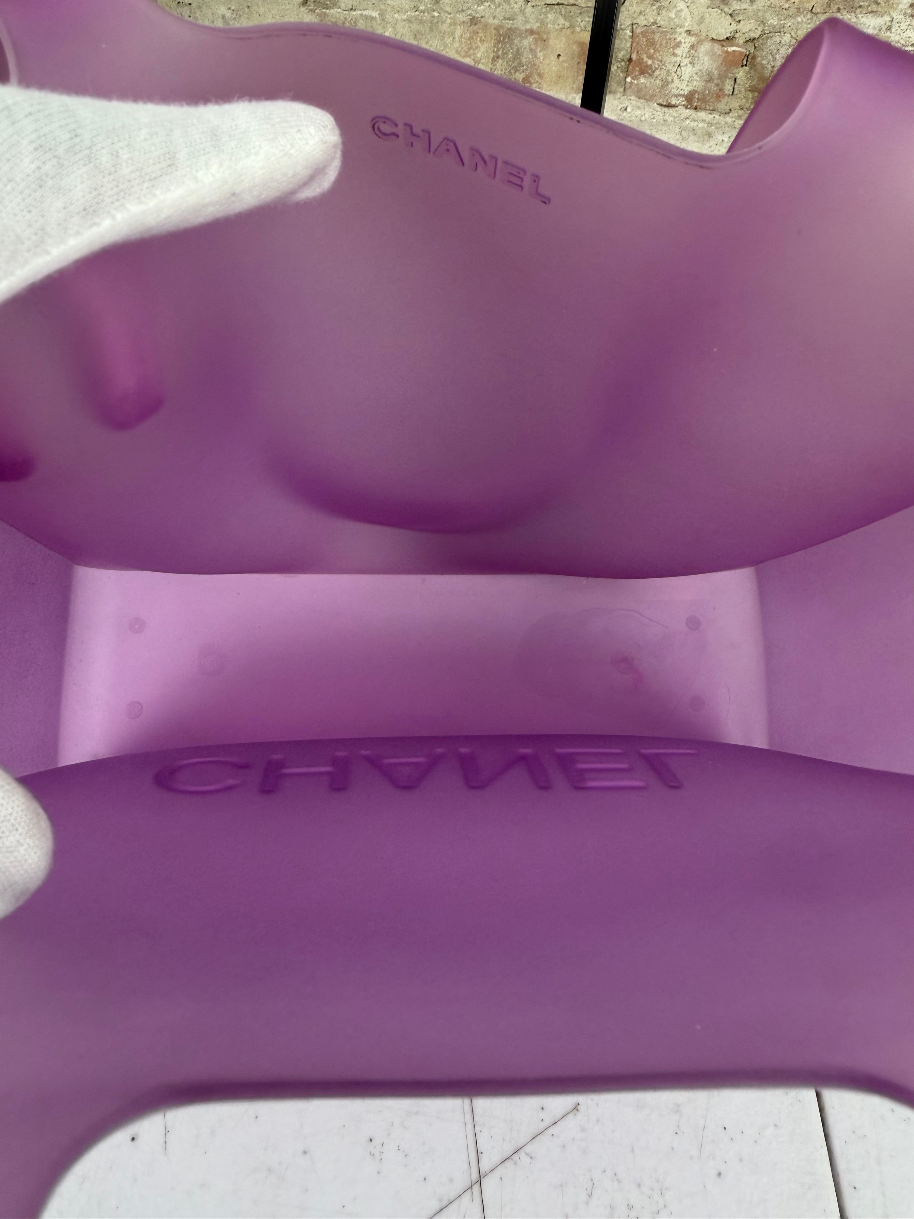 Chanel Vinatge Purple Jelly Rubber Tote Bag