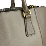 Prada Beige Saffiano Leather Galleria Large Shoulder Bag