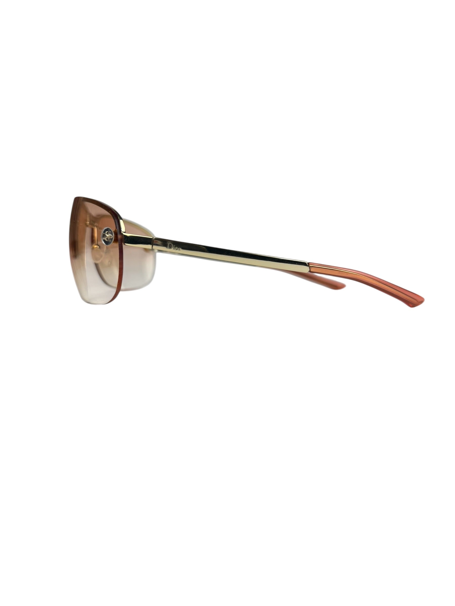 Christian Dior Vintage Pink Tinted Frame Sunglasses