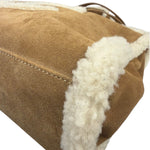 UGG x Telfar Brown Suede Medium Chestnut Shopper Tote