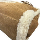 UGG x Telfar Brown Suede Medium Chestnut Shopper Tote