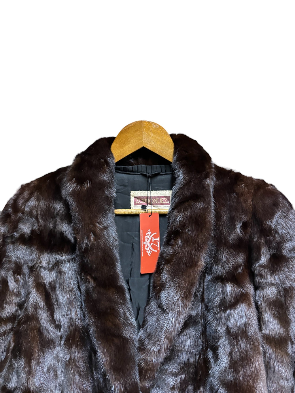 Vintage Azorronuez Dark Brown Mink Fur Coat