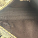 Gucci Bicolor Leather Trim Canvas GG Monogram Shoulder Bag