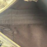 Gucci Bicolor Leather Trim Canvas GG Monogram Shoulder Bag