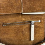 Bottega Veneta Cream Leather Mini Arco Two-Way Bag