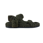 Fendi Green Shearling Sandals