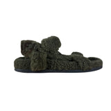 Fendi Green Shearling Sandals