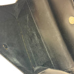 Cartier Black Leather Panther C Tri-Fold Wallet