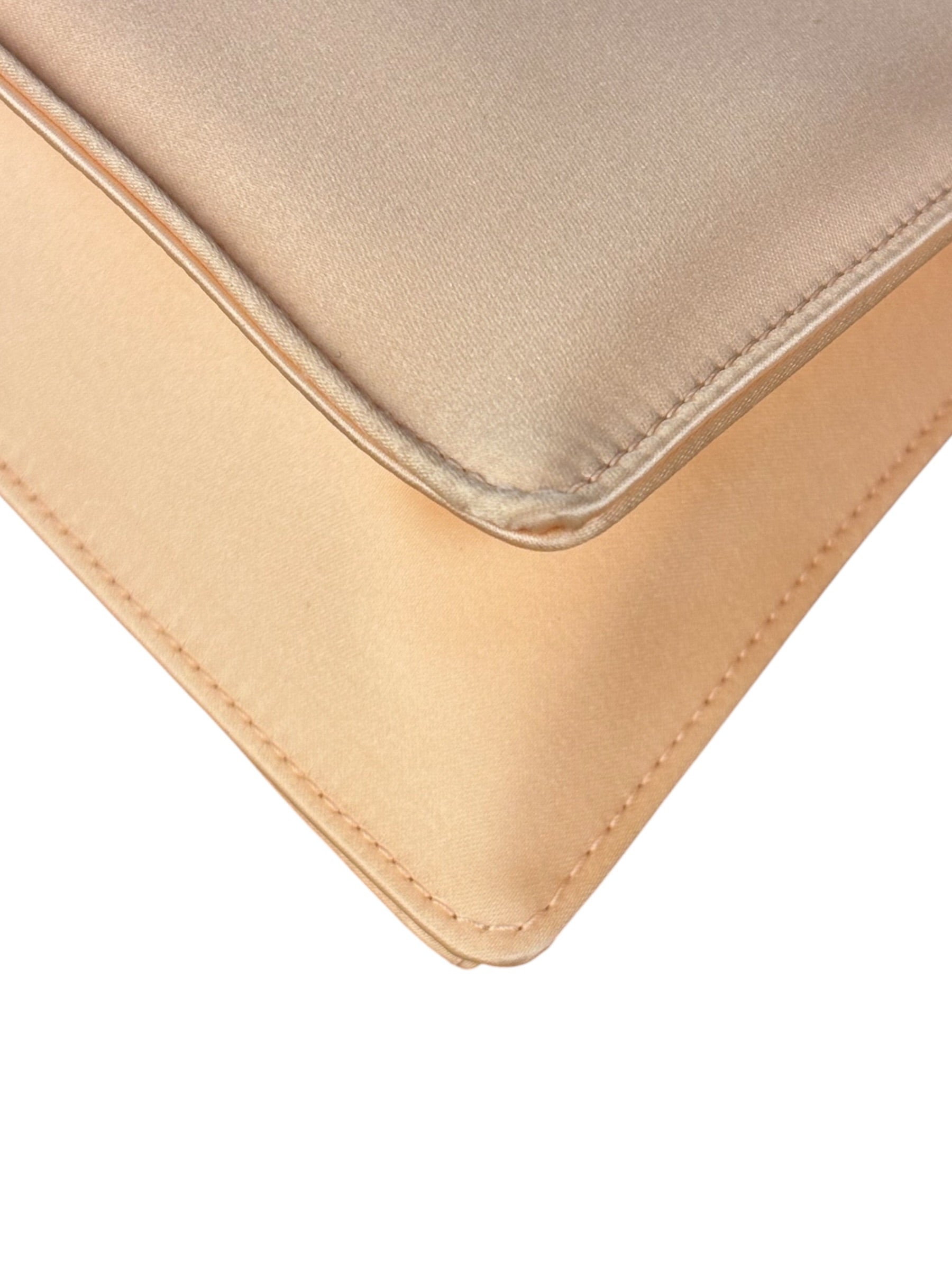 Maison Margiela MM6 Peach Satin Accordion Shoulder Bag