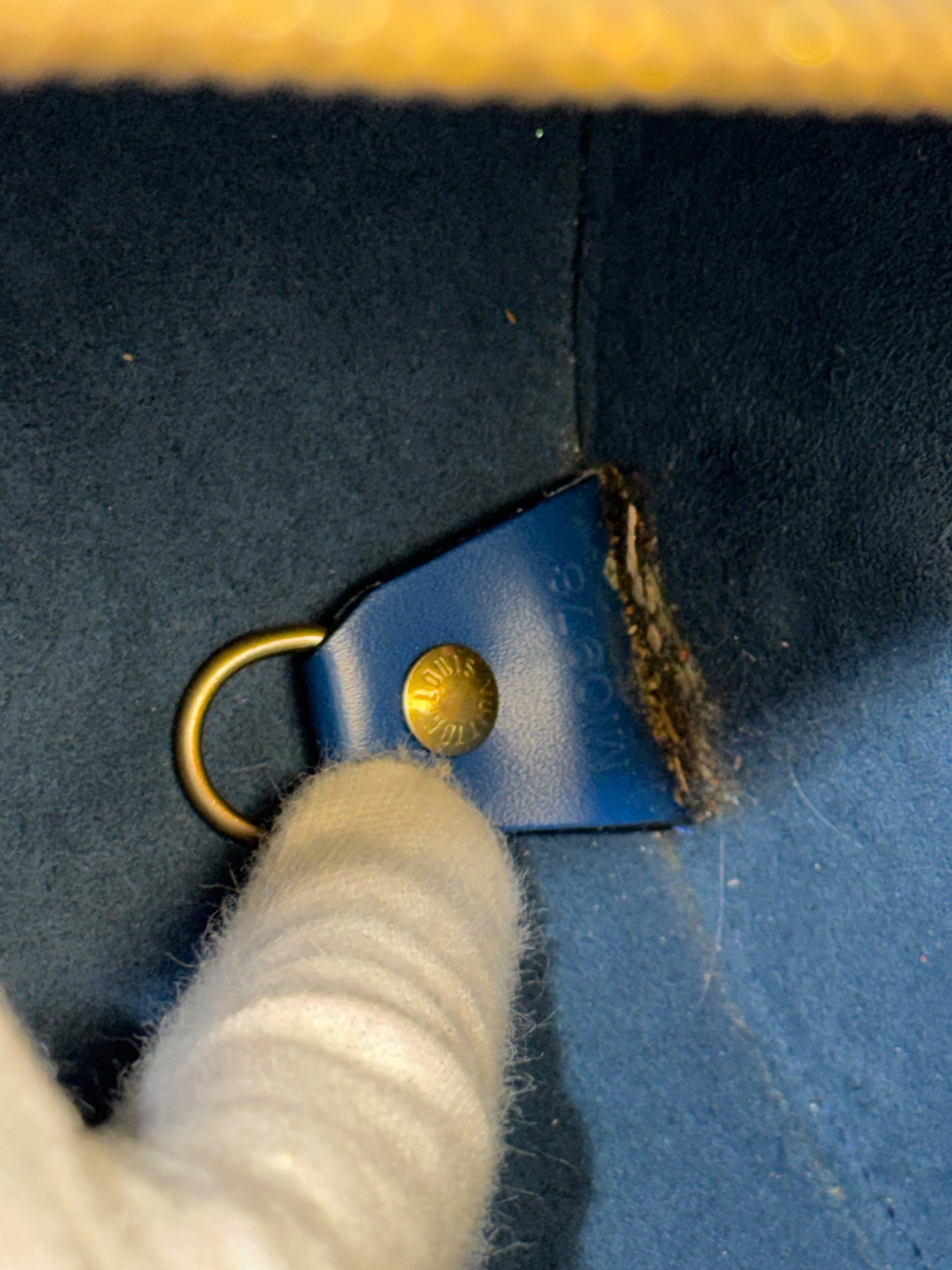 Louis Vuitton Blue Epi Soufflot Handbag