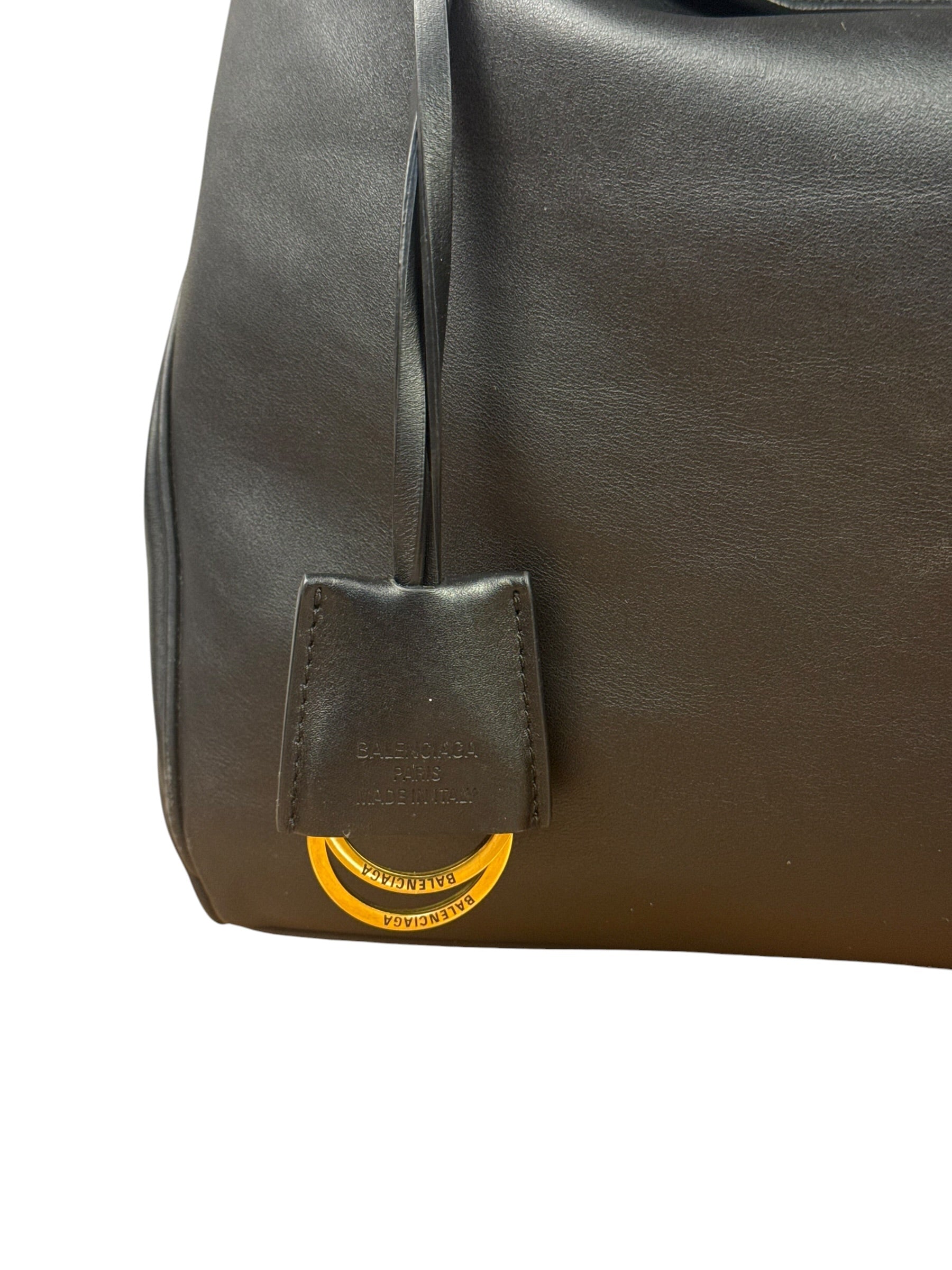 Balenciaga Large Rodeo Leather 2Way Handbag Black