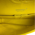 Chanel Yellow Quilted Lambskin Double Flap Bag 2009