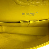 Chanel Yellow Quilted Lambskin Double Flap Bag 2009