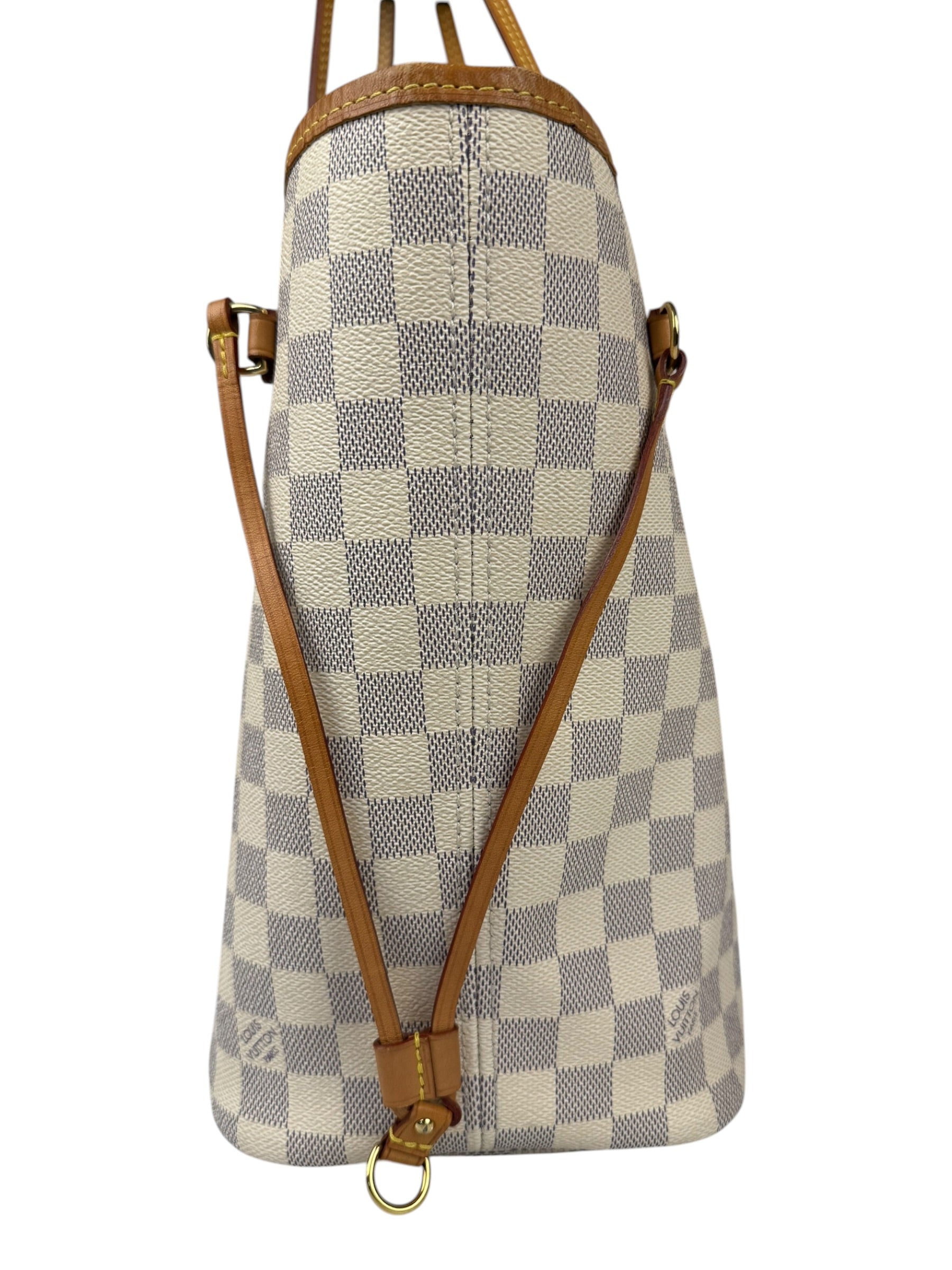 Louis Vuitton Damier Azur Neverfull MM w/ Pouch