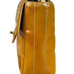Chanel Gold Patent East West Stitch Flap Bag 2002
