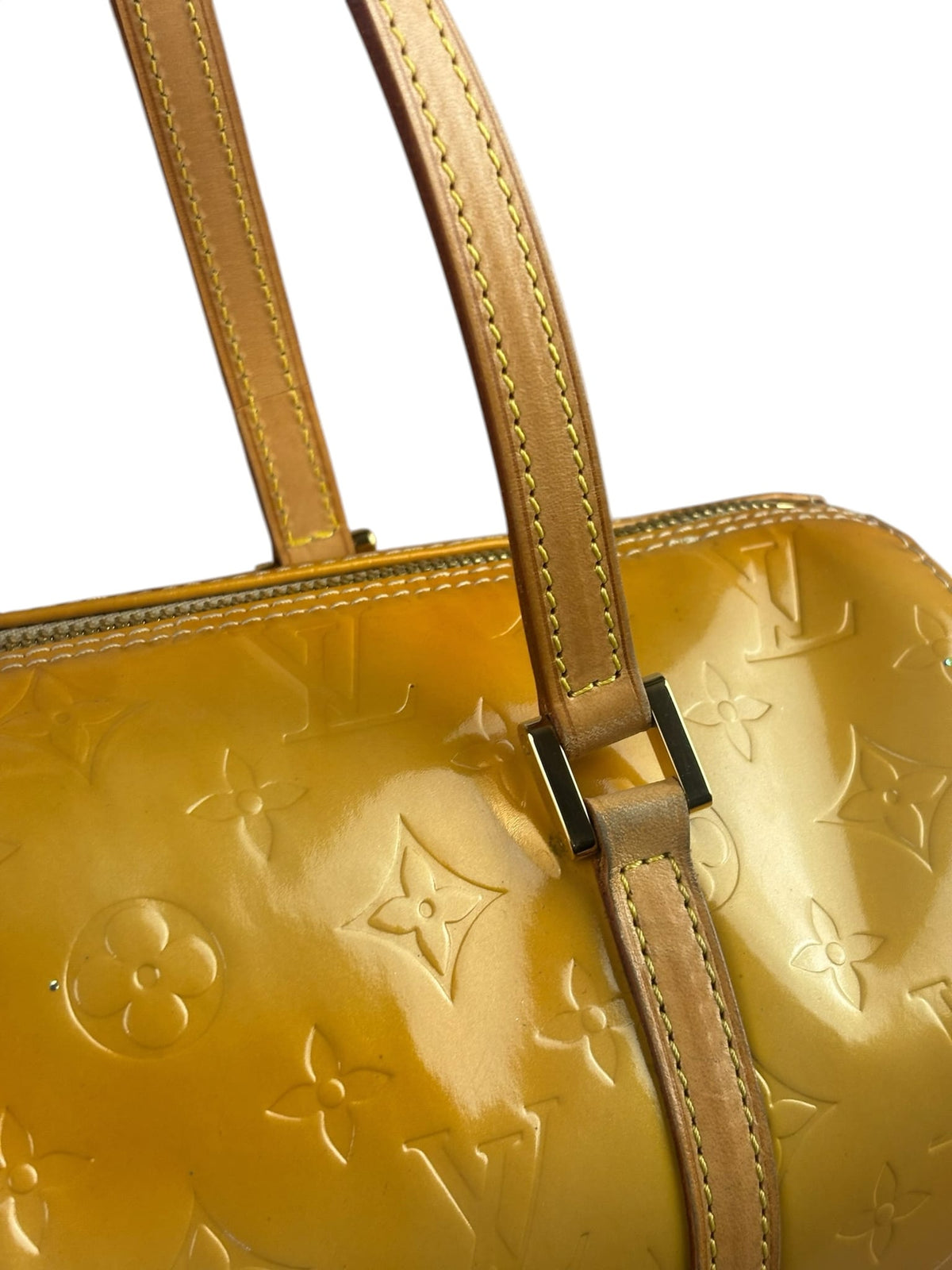 Louis Vuitton Yellow Vernis Bedford Handbag